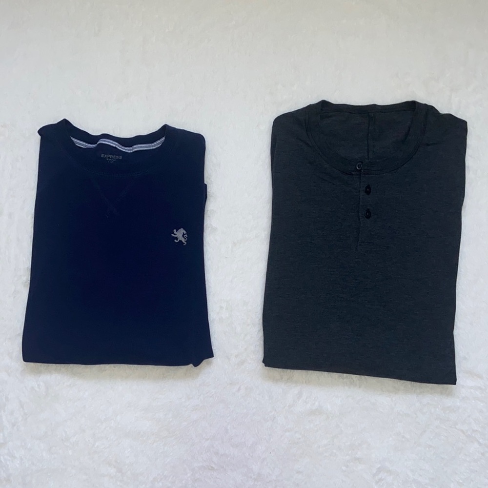 2 Long Sleeve Henleys
